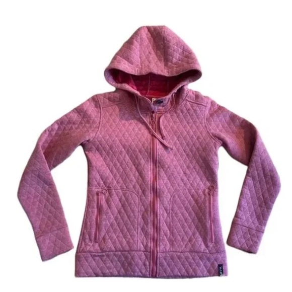 Kavu Quilted Zip Up Outdoor Pink Small Hoodie - Picture 1 of 5